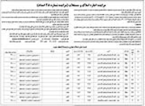 مزایده،مزایده فروش املاک و مستغلات شماره 48