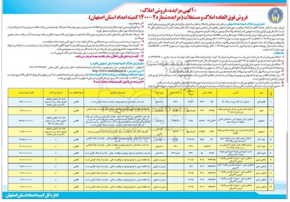 مزایده،مزایده فروش املاک و مستغلات