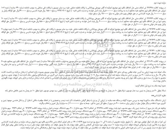 مزایده فروش منزل مسکونی