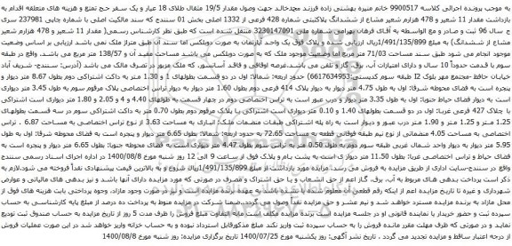 آگهی مزایده ششدانگ پلاکثبتی شماره 428 فرعی از 1332 اصلی بخش 01