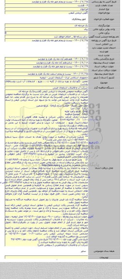 تعمیر، نگهداری و بهره برداری از کلیه ت......وزیع ، انشعابات آب شرب روستاهای پلدشت