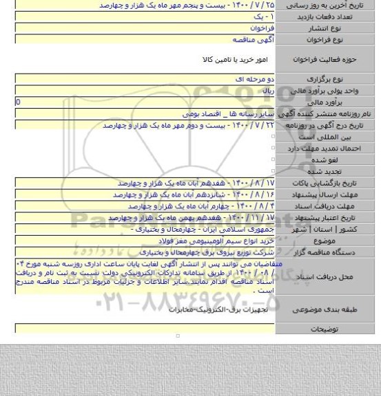 خرید انواع سیم آلومینیومی مغز فولاد
