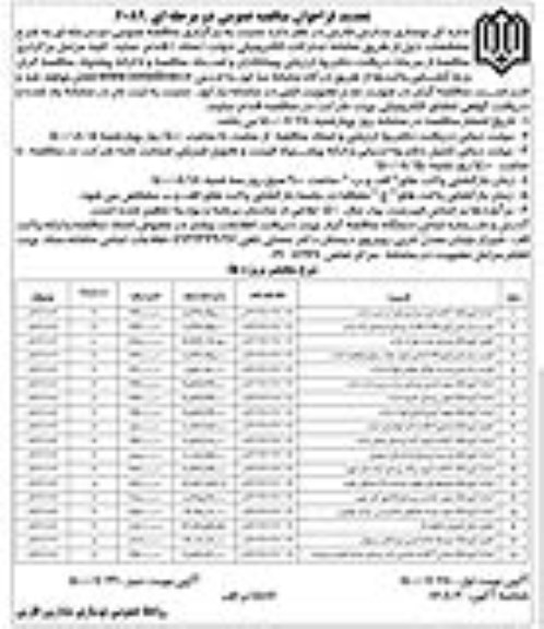 تجدید فراخوان مناقصه احداث آموزشگاه 6 کلاسه ...