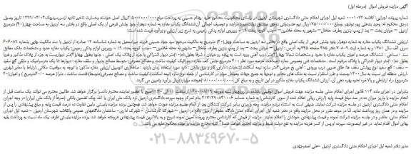 مزایده،مزایده فروش ششدانگ یکباب مغازه 