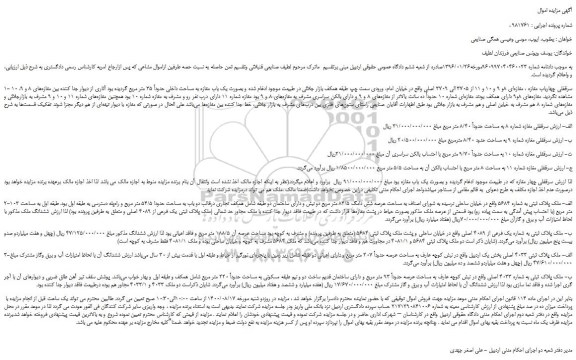 مزایده،مزایده فروش سرقفلی چهارباب مغازه ، مغازه ای 8و 9 و 10 و 11 از 3705 الی 3709 اصلی 