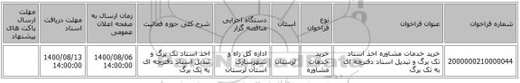خرید خدمات مشاوره اخذ اسناد تک برگ و تبدیل اسناد دفترچه ای به تک برگ
