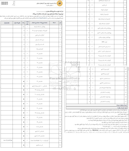 استعلام، استعلام پولیکش سه شاخه متوسط ...
