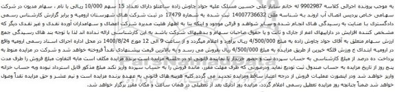 مزایده سهام