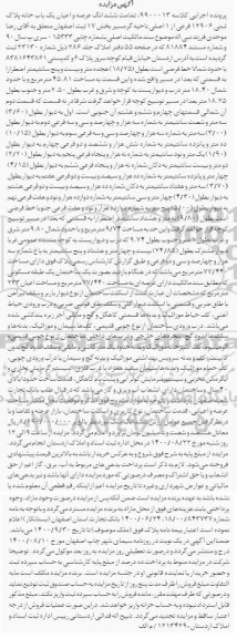مزایده مزایده ششدانگ عرصه و اعیان یکباب خانه 12906 فرعی