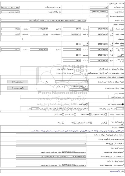 مزایده عمومی 2بلوک مسکونی نیمه تمام از منازل سازمانی 90 دستگاه گچساران