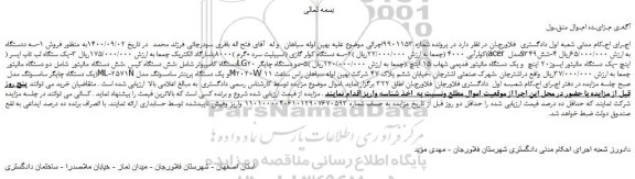 مزایده،مزایده  فروش 1-سه ددستگاه کولرآبی 4000 و...