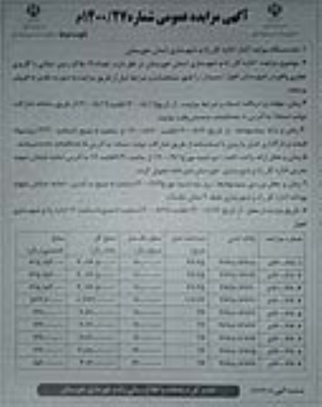 مزایده مزایده فروش 9 پلاک زمین با کاربری تجاری نوبت دوم