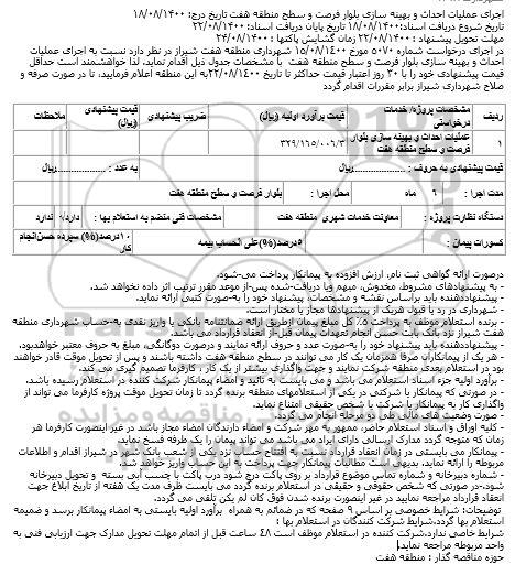 مناقصه اجرای عملیات احداث و بهینه سازی بلوار ...