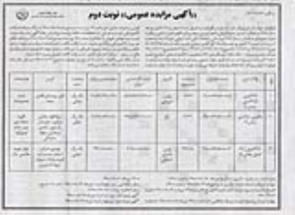 مزایده  مزایده فروش ملک مازاد کاربری زمین مزروعی و باغ نوبت دوم 