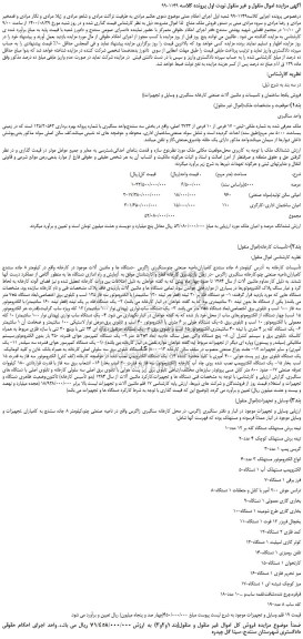 مزایده،مزایده فروش ملک مشاع و...