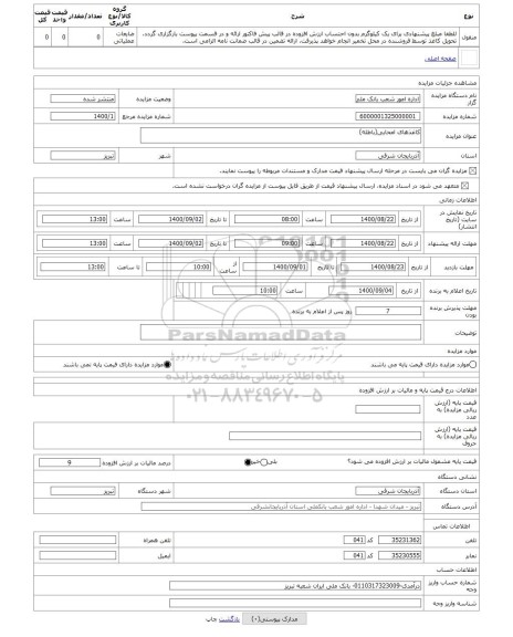 مزایده ، کاغذهای امحایی(باطله)