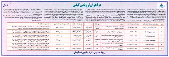 فراخوان، فراخوان ارزیابی کیفی ارائه خدمات تنظیفات و نگهداری فضای سبز...