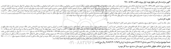 مزایده،مزایده فروش یک واحد مغازه 