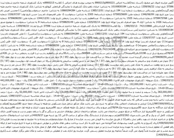 آگهی مزایده ششدانگ یکباب منزل به شماره پلاک 949فرعی از 106اصلی