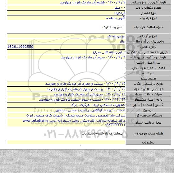احداث ۱۰ واحد کارگاهی در ناحیه صنعتی سمقاور