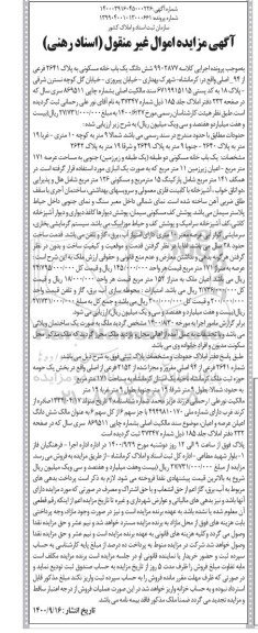  مزایده مزایده ششدانگ یکباب خانه مسکونی