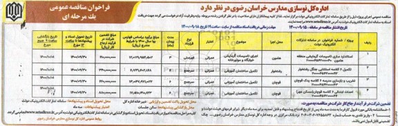 فراخوان مناقصه، فراخوان مناقصه استانداردسازی تاسیسات گرمایشی ...