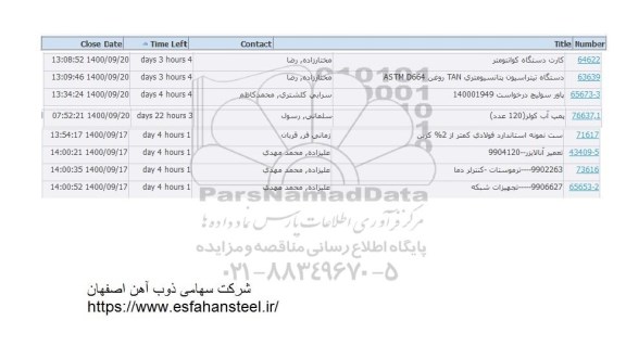 استعلام کارت دسنگاه کوانتومتر و...