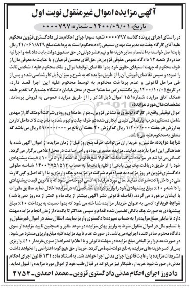 مزایده،مزایده دستگیره درب آپارتمان کلیدی آبکاری نوبت اول