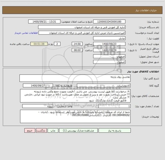 استعلام نقاشی روی پارچه