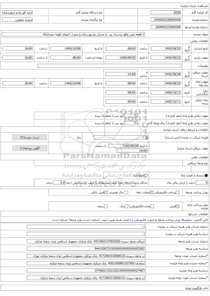 1 قطعه زمین واقع دراستان یزد ،خ مسکن وشهرسازی،خ صحرا ، انتهای کوچه صحرای16 