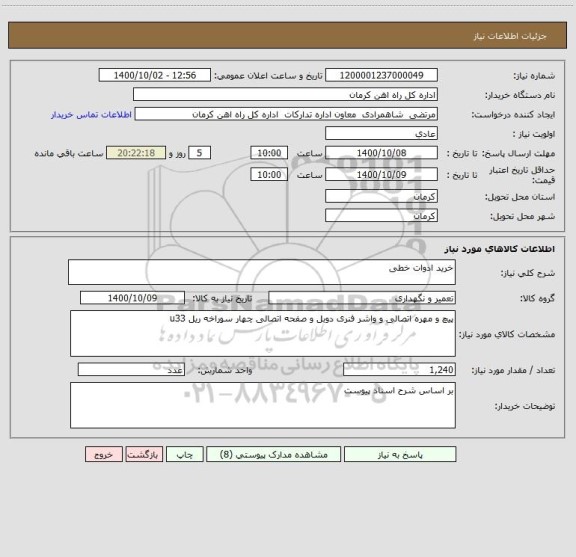 استعلام خرید ادوات خطی