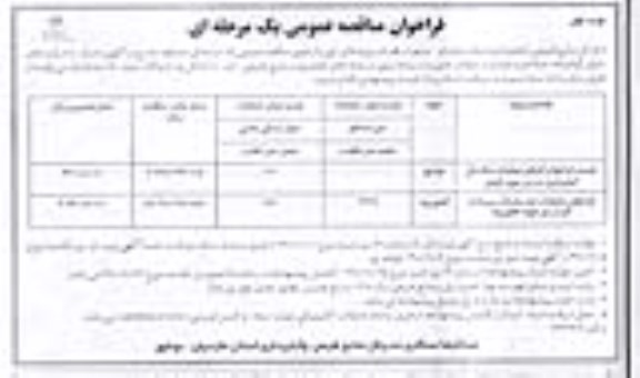 تجدید فراخوان اجرای عملیات مکانیکی آبخیزداری و...