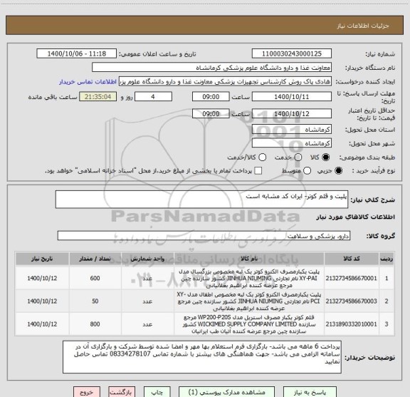 استعلام پلیت و قلم کوتر- ایران کد مشابه است