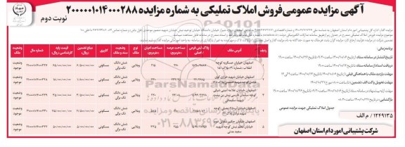 مزایده،مزایده فروش املاک تملیکی