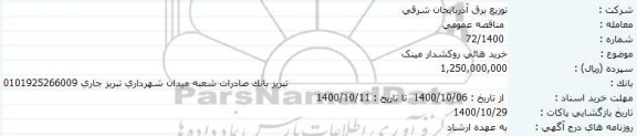 مناقصه خرید هائی روکشدار مینک