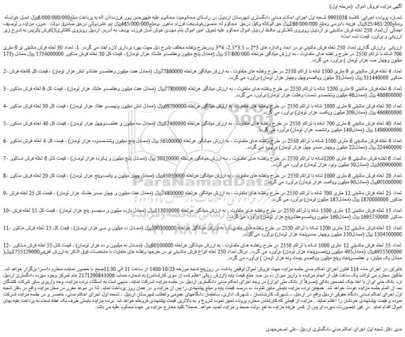 مزایده،مزایده فروش تعداد 250 تخته فرش ماشینی نو در ابعاد واندازه های 3*2 – 3.5*2.5- 4*3 و....