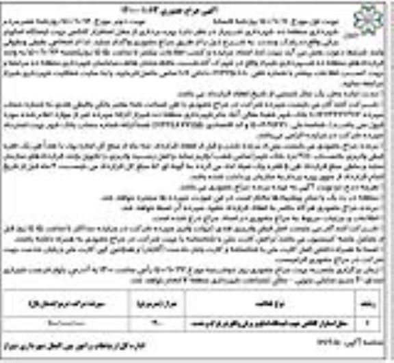 حراج حضوری بهره برداری از محل استقرار کانکس جهت ایستگاه اسکوتر برقی نوبت دوم