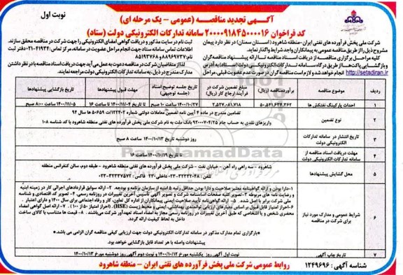 تجدید مناقصه احداث پارکینگ نفتکش ها