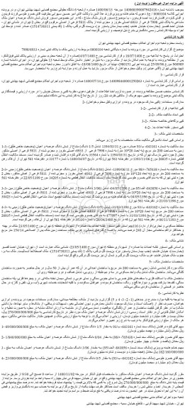مزایده،مزایده فروش شش دانگ عرصه و اعیان ملک مشاعی به پلاک ثبتی 7998 فرعی از 6933 اصلی مفروز و مجزی شده از پلاک 5811 فرعی از اصلی