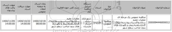 مناقصه عمومی یک مرحله ای عملیات عقیم سازی,واکسیناسیون,درمان,پلاک گذاری,تغذیه,تیمار و نگهداری های بدون صاحب سطح شهر