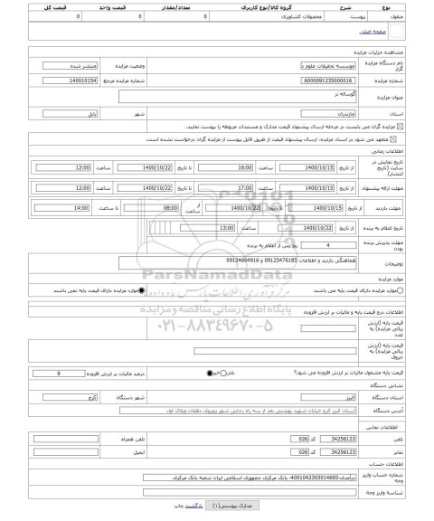 مزایده ، گوساله نر