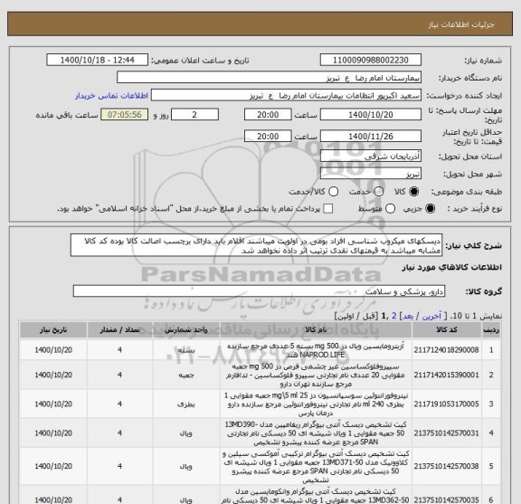 استعلام دیسکهای میکروب شناسی افراد بومی در اولویت میباشند اقلام باید دارای برچسب اصالت کالا بوده کد کالا مشابه میباشد به قیمتهای نقدی ترتیب اثر داده نخواهد شد