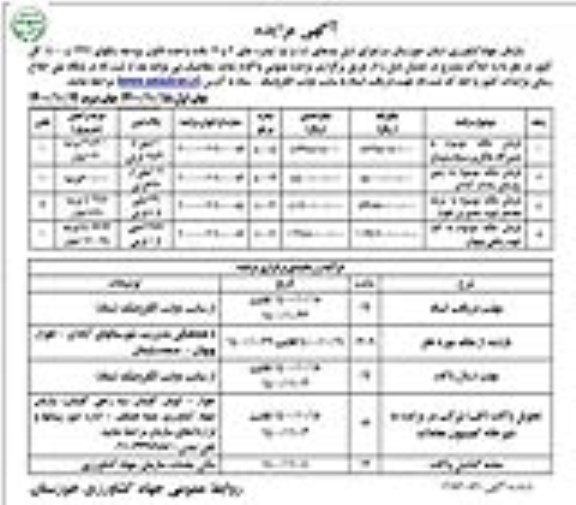 مزایده مزایده فروش املاک تعمیرگاه و زمین روستایی 