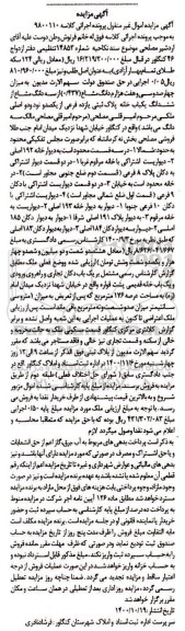 مزایده،مزایده سه دانگ مشاع از ششدانگ یکباب خانه