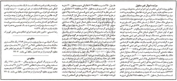 مزایده،مزایده 2 دانگ از ششدانگ زمین کشاورزی