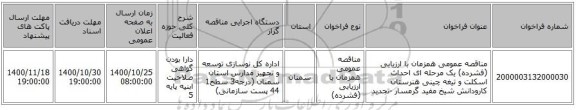 مناقصه عمومی همزمان با ارزیابی (فشرده) یک مرحله ای احداث اسکلت و تیغه چینی هنرستان کارودانش شیخ مفید گرمسار -تجدید