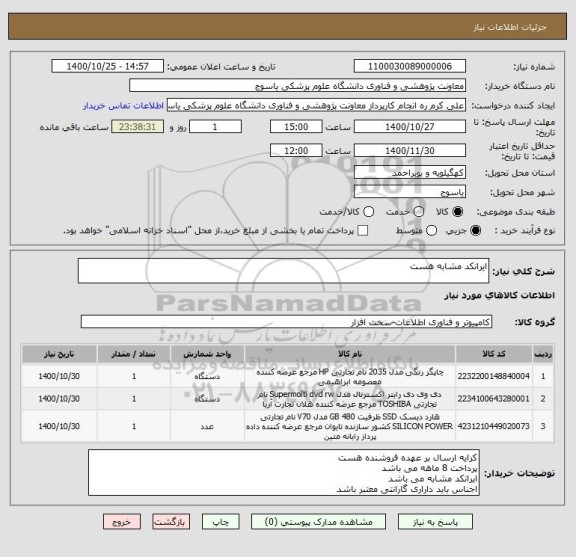 استعلام ایرانکد مشابه هست