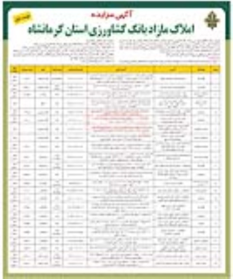 مزایده واگذاری املاک مازاد