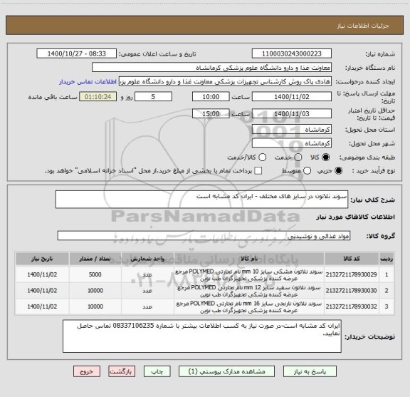 استعلام سوند نلاتون در سایز های مختلف - ایران کد مشابه است