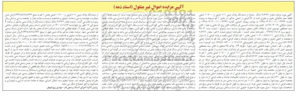 مزایده،مزایده 2.672 دانگ مشاع از ششدانگ پلاک ثبتی